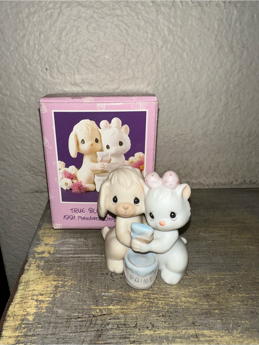 Precious Moments BC912 True Blue Friends 1991 Figurine